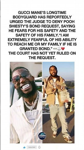 Gucci Mane's Bodyguard Fears for Safety Over Pooh Shiesty Bond 😨 #guccimane #poohshiesty