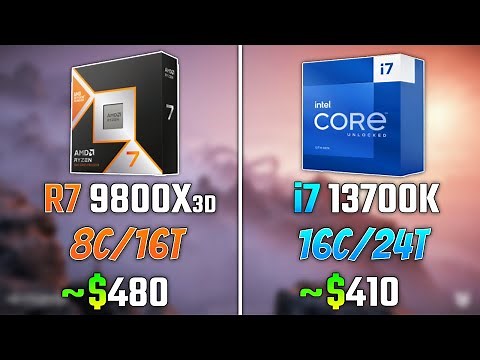 AMD RYZEN 7 9800X3D vs INTEL i7-13700K | Test in 6 Games