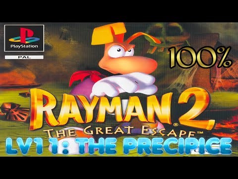 The Precipice 100% - Rayman 2: The Great Escape [PS1] LEVEL 11 - Gameplay Walkthrough🔴