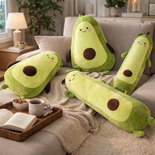 Avocado Plush Pillow Soft Long Body Cushion for Sleeping Cozy Bed & Sofa Decor - Etsy