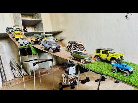 RC CARS Climb obstacle test, Toyota Fortuner, Jeep Wrangler, Range Rover Sport, Land Rover Defender