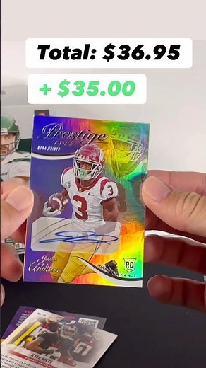 We paid $8 for this pack of Football Cards!!… (2023 Prestige Football)