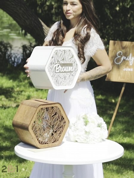 Amazon.com: 2B1WEDDING Personalized Wedding Card Box - Rustic Decorations for Reception Ceremony - Wooden Card Box for Party, Bridal Shower Anniversary - Wedding Keepsake Box Gift Box for Cards for Money : Home & Kitchen