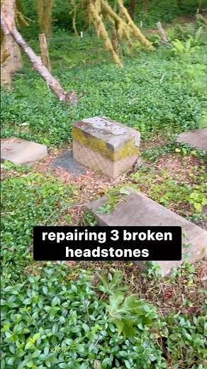 before & after: 3 broken headstones repaired
