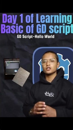 Day 1 of Learning Basic of GD Script - Hello World #coding #game #fyp #godot