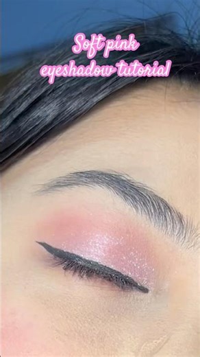 Soft Pink eyeshadow tutorial #easyeyelook #pinkeyemakeup