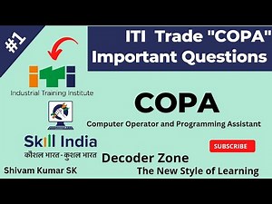 ITI COPA MCQ Questions Set- 1 || Computer Operator and Programming Assistant CBT Exam Playlist