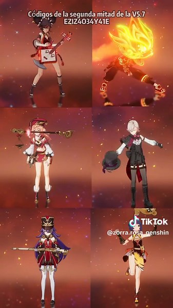 Tipos de personajes por elemento en Genshin Impact (Pyro&Hydro) Códigos de canje de la segunda fase V5.7： EZIZ4O34Y41E #genshinimpact #Natlan #hoyoverse #genshin57 #fyp