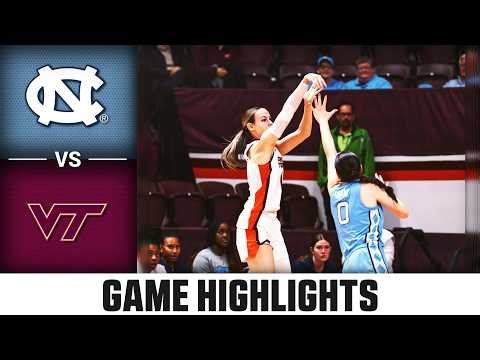 North Carolina vs. Virginia Tech Game Highlights | 2025-26 ACC Women's Basketball