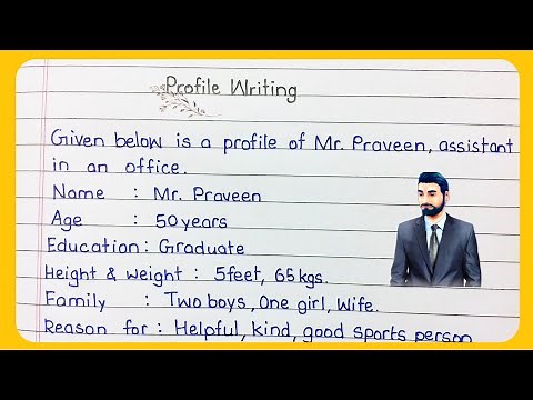 Profile Writing Techniques | how to write Profile EASY | Profile writing TIPS | Profile writing