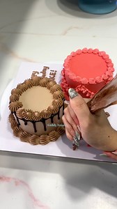 2 mini bday cakes for 2 celebrants 🎂 | Goldy bakes