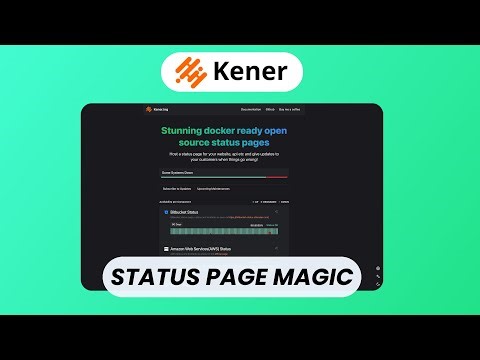 Kener: Free Open Source Status Page Builder