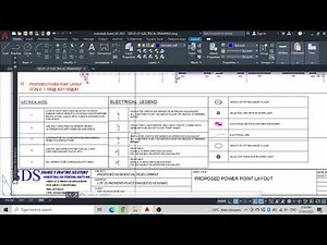 How to draw an electrical power point layout plan using AutoCAD software