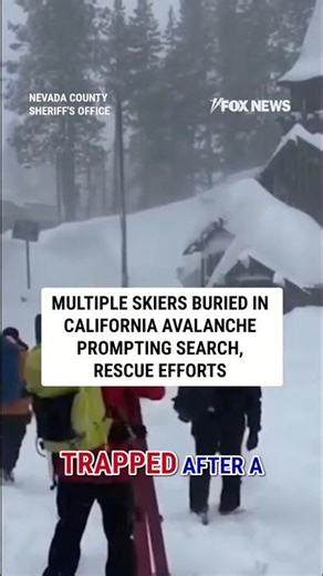 Multiple skiers BURIED in California avalanche prompting search, rescue efforts #shorts #avalanche