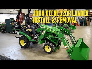 How to remove and install a John Deere 120R Loader with Single-Point Hydraulic Connector