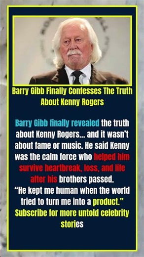 Barry Gibb Finally Confesses The Truth About Kenny Rogers#shorts