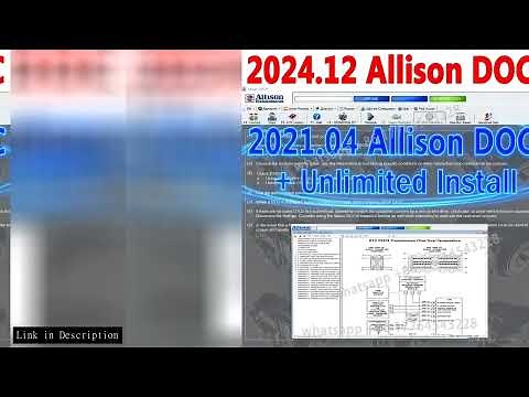 2024.12 Allison DOC Premium Diagnostic Software Full Gen 5 Data Files Allison 6th Gen with Troublesh