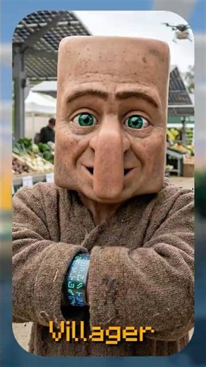 Minecraft Original Mobs and Characters vs Real Life #1