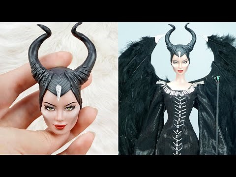 25 DIY Ideas for Your Barbies to Look Like Famous Celebrities | Maleficent, Angelina Jolie