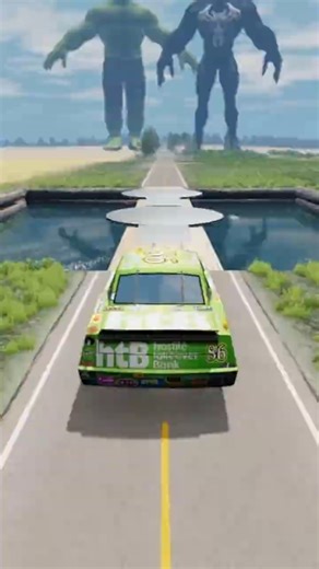 Funny Cars & Cargo Truck vs Large Turntable - BeamNG.Drive