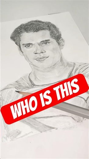 Drawing Superman (Henry Cavill) - Realistic Pencil Sketch ✏️ #shorts