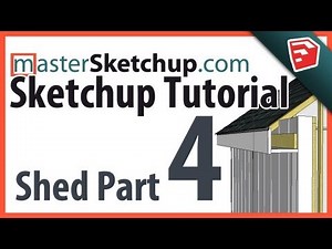 Sketchup Tutorial - Model a Shed (Part 4) - Soffit & Gable Walls