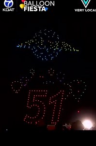 The Balloon Fiesta Drone show is just incredible. Hundreds of drones took to the sky above Balloon Fiesta. Always a spectacular sight. #balloonfiesta | KOAT