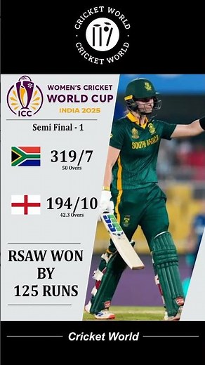 South Africa Women vs England Women 1st Semi Final #shorts #viral #cricket