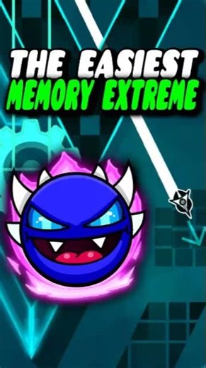 THE EASIEST MEMORY EXTREME IN GEOMETRY DASH?!! #geometrydash #gd #shorts #games