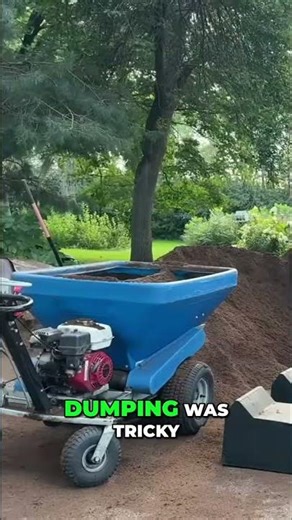 Garden Hopper Hack: Easy Dumping with Car Ramps! #shorts