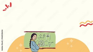 animated background illustration for educational presentation background for children and adults themed about studying at school