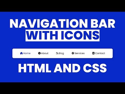 How To Create a Navigation Bar with Icons in HTML and CSS | Navbar with Icons