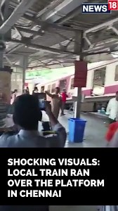 19K views · 43 reactions | #ChennaiNews: A local train went off the rails and crashed at the Chennai Beach station. No one was injured as the train had no passengers on board. #chennaitrainaccident #TrainAccident | News18 | Facebook
