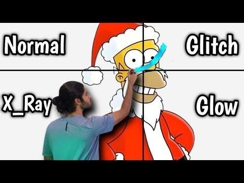 One Huge Drawing, But 4 Different Styles!