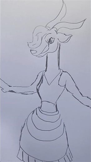 How to draw the Gazelle from Zootopia 🦌✨ #Zootopia #Gazelle #Disney #Drawing #Shorts