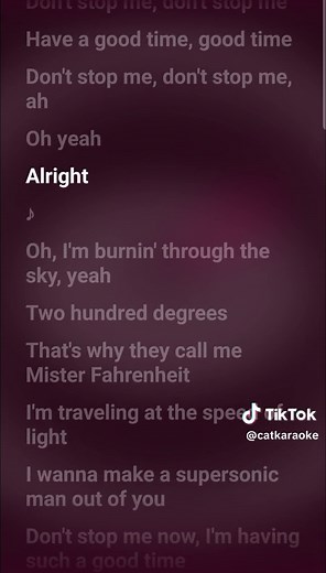 Sing Along: Don't Stop Me Now by Queen Karaoke Lyrics