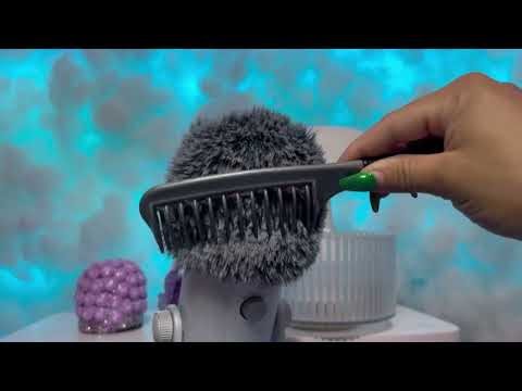 ASMR 🪮 Straight Comb on Fuzzy Mic 🌿🎤 | Soft Brushing Sounds, Relaxing Tingles & Deep Sleep Aid ✨💤