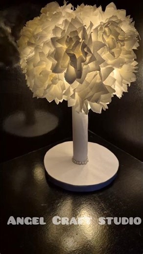 I Turned Tissue Paper Into This Beautiful Lamp!🫶😉💖#diy #diycrafts #aestheticlamp