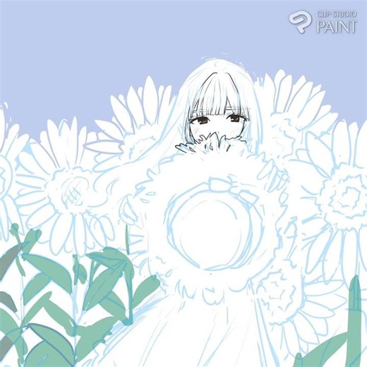 🌻夏のひまわりを描いてみた | Sunflower Illustration Timelapse #shorts