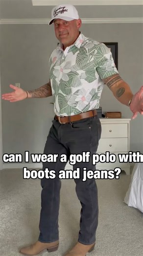 Can you I make a golf polo from Sunday Swagger work with boots and jeans?