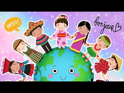 Hello Around the World | Fun Kids Simple Song About Languages