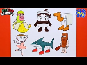 How to Draw Italian Brainrot Characters | Step by Step Tutorial