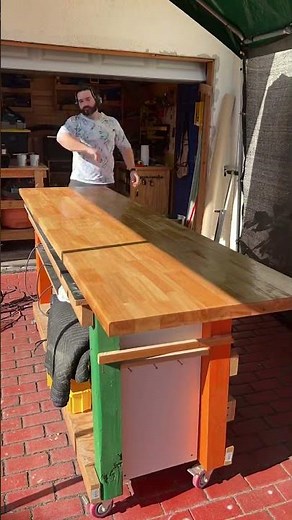 Butcher block tops for the win #woodworking #butcherblock #smallbusiness #woodfinishes #countertop