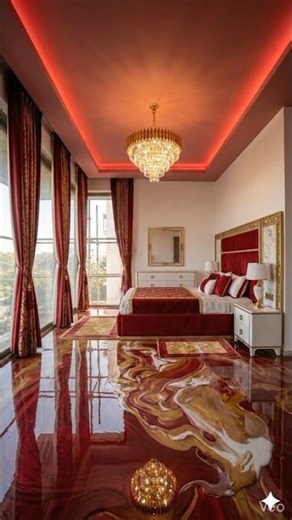 From Concrete to Royal Luxury — Red Epoxy Masterpiece 👑