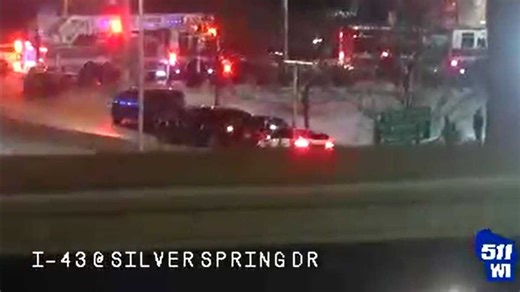 10  car pileup on exit ramp to Silver Spring Drive from I-43 north