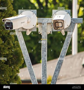 Copenhagen, Denmark. 13th May, 2024. A CCTV camera is seen at Øster Allé. Closed-circuit television (CCTV), also known as video surveillance, is the use of closed-circuit television cameras to transmit a signal to a specific place, on a limited set of monitors. (Photo by Kristian Tuxen Ladegaard Berg/SOPA Images/Sipa USA) Credit: Sipa USA/Alamy Live News Stock Photo - Alamy