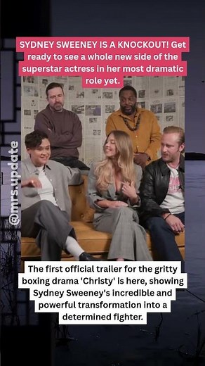 FIRST TRAILER Sydney Sweeney is a Boxer in 'Christy'! #ChristyMovie #SydneySweeney