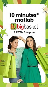 Sweet like Lolo, spicy like Beboo! Delivery? Faster than a filmy intro.🙌🏻 10 minutes matlab bigbasket. . . . . #bigbasket #10minutesdelivery #filmyvibes #LoloBebooVibes #kareenakapoorkhan #karismakapoor | Bigbasket