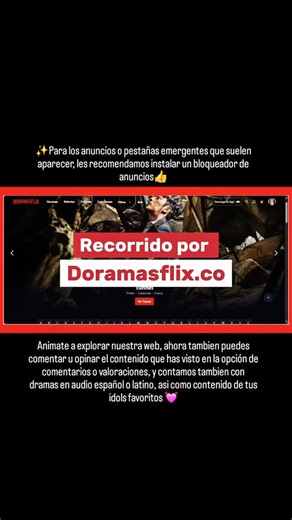 Dorɑmɑsflix.co ~ Doramasflix.in ~ Doramasflix.io on Instagram: "✨¿No conoces ni sabes como usar nuestra pagina web? Aquí te enseñamos lo que necesitas saber. Tenemos 3 web un poco diferentes en diseño y colores pero todas con el mismo contenido y la misma función. Todo el contenido lo encuentras aquí gratuitamente ✨ ✨Únicas paginas del TEAM FLIXGO ❤️ Pagina principal: https://doramasflix.co/ Pagina de respaldo 1: https://doramasflix.in/ Pagina de respaldo 2: https://doramasflix.io/"