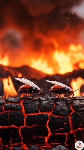 Animals That Survive Fire and Lava 🌋 #shorts